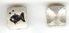 1 9x9mm Brushed Silver Fish Slider